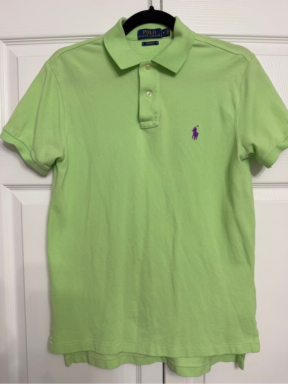 Polo by Ralph Lauren Lime Green Polo with Purple Pony